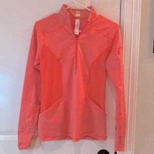 Lucy Lucytech 1/2 Zip Pullover Top Orange Size Extra Small